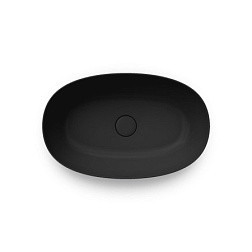 Накладная раковина Plaza 60х38х13,5 см, черный, матовое покрытие, санфарфор, Kerama Marazzi PLR.wb.60\BLK.M Kerama Marazzi