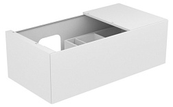 Модуль под раковину Edition 11 105х53,5х35 см, белый глянцевый, со столешницей справа, система push-to-open, Keuco 31153300000 Keuco