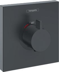 Лицевая часть встраиваемого смесителя Shower Select матовый, с термостатом, 1 функция, чёрный цвет, Hansgrohe 15760670 Hansgrohe