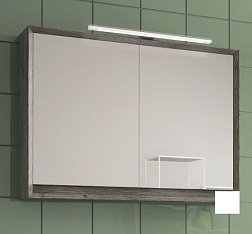 Зеркало Luxor 80х60 см, 2 двери, белый глянцевый лак, IBX CAMTEB080/BLANCOG IBX