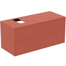 Модуль под раковину Conca 120х50,5х55 см, вырез в столешнице под заказ, матовый закат, система push-to-open, Ideal Standard T3944Y3 Ideal Standard