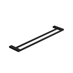 Горизонтальный полотенцедержатель Vela C 60 см, матовый, двойной, цвет черный, Kludi 3198839 Kludi