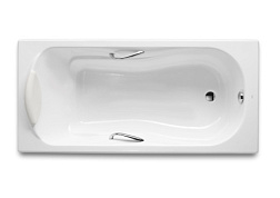 Чугунная ванна Haiti 150х80 см, с отв. для ручек, антискользящее покр., Roca 2332G000R Roca