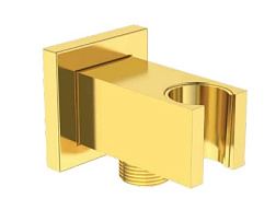 Шланговое подключение IdealRain кубический дизайн, золото шлифованное, с держателем, Ideal Standard BC771A2 Ideal Standard