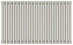 Отопительный дизайн-радиатор Эстет 9х50 см, 20 секций, состаренная латунь, двухрядный коаксиальный, Сунержа 051-0332-5020 Сунержа