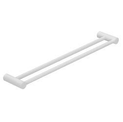Горизонтальный полотенцедержатель Vela R 60 см, матовый, двойной, цвет белый, Kludi 5898853 Kludi