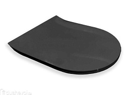 Сиденье для унитаза Hatria fusion/futura/centrica, черное матовое, дюропласт, с микролифтом, Hatria Y9D502 Hatria