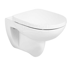 Подвесной унитаз Debba Round 35,5х54 см, безободковый, с сиденьем, Roca 7346998000+ZRU9307607 Roca