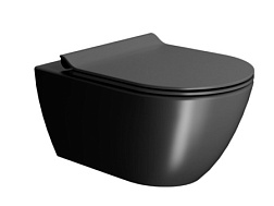 Подвесной унитаз Color-elements 36х55 см, система слива swirlflush®, цвет - ardesia, без крепежа в комплекте, безободковый, без сиденья, GSI 881526 GSI