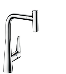 Смеситель для кухни с выдвижной лейкой Talis Select S поворотный излив, Hansgrohe 72821000 Hansgrohe