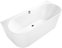 Квариловая ванна Oberon 2.0 180х80 см, альпийский белый, с задней стенкой, овальная, Villeroy&Boch UBQ180OBR9CD00V-01 Villeroy&Boch