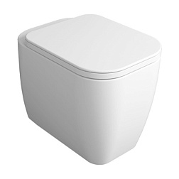 Приставной унитаз Henges 38х55 см, высота 42 см, безободковый, без сиденья, Simas HE0bia Simas