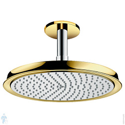 Лейка верхнего душа Raindance Classic 27 см, round, золото, с держателем, Hansgrohe 27405090 Hansgrohe