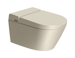 Подвесной электронный унитаз WClean 38х59 см, цвет матовый Creta, безободковый, функция биде, с сиденьем, тихий смыв, GSI 7418K08 GSI