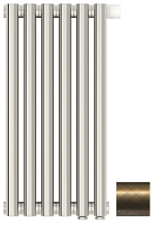 Отопительный дизайн-радиатор Эстет 27х50 см, 6 секций, состаренная бронза, двухрядный коаксиальный, Сунержа 05-0322-5006 Сунержа