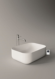 Накладная раковина Unica 50х37х16 см, санфарфор, черный матовый, Alice 32190108 Alice