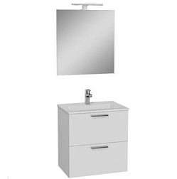 Комплект мебели для ванной Mia 60 см, белый глянец, с ящиками, подвесной монтаж, Vitra 75021 Vitra
