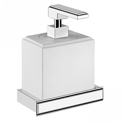 Настенный дозатор Eleganza хром / белый, с держателем, Gessi 46413-031 Gessi