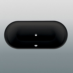 Стальная ванна BetteLux Oval 190х90 см, грязеотталкивающее покрытие BetteGlasur® Plus, черный матовый, толщина 3.5мм, овальная, без антискользящего, Bette 3467-035 PLUS Bette