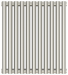 Отопительный дизайн-радиатор Эстет 49,5х50 см, 11 секций, состаренная латунь, двухрядный коаксиальный, Сунержа 051-0332-5011 Сунержа