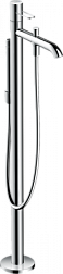 Напольный смеситель Uno ручка петля, неповоротный излив, с лейкой, Axor 38442000 Axor
