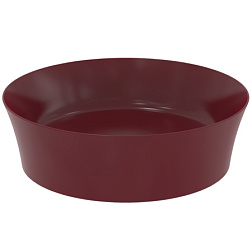 Накладная раковина Ipalyss 40х40х12 см, технология Diamatec®, цвет гранат, санфарфор, коричневый матовый, Ideal Standard E1398V6 Ideal Standard