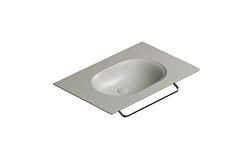 Подвесная раковина Horizon 75х50х12,5 см, цемент, санфарфор, серый матовый, Catalano 0520760023 Catalano