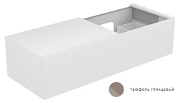 Модуль под раковину Edition 11 140х53,5х35 см, трюфель глянцевый, со столешницей 70 см слева, система push-to-open, Keuco 31166140000 Keuco