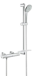 Настенный смеситель без излива Grohtherm 1000 Cosmopolitan с лейкой, термостат, Grohe 34286002 Grohe