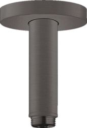 Потолочный кронштейн для верхнего душа шлифованный, 10 см, хром / чёрный, Hansgrohe 27393340 Hansgrohe