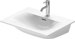 Подвесная раковина Viu 63х49х18,5 см, с переливом, 1 отв. под смеситель, с покрытием wondergliss, санфарфор, Duravit 23446300001 Duravit