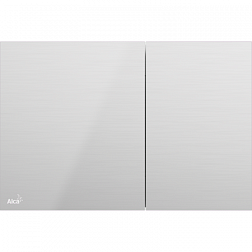 Клавиша смыва Flat полуматовый, цвет стальной, сталь, механическая, Alcaplast AIR-INOX Alcaplast