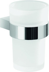 Настенный стакан Canarie стеклянный, хром, с держателем, Gedy A210(13) Gedy