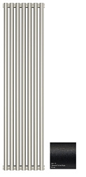 Отопительный дизайн-радиатор Эстет 31,5х120 см, 7 секций, темный титан муар, двухрядный глухой, Сунержа 15-0302-1207 Сунержа