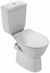 Унитаз-компакт Patio 35,6х67,5 см, горизонтальный выпуск, нижняя подводка, безободковый, без сиденья, Jacob Delafon ETB212-00+UJV102-00 Jacob Delafon