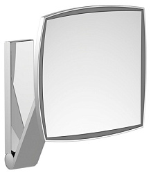 Настенное косметическое зеркало для ванной iLook_move square, управления выключателем в помещении, 1 цвет, цвет алюминий, с подсветкой, Keuco 17613179003 Keuco