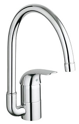 Смеситель для кухни Euroeco радиус поворота 0°/150°/360°, поворотный излив, Grohe 32752000 Grohe