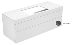 Модуль под раковину Edition 400 140х53,5х54,6 см, корпус белый, фас антрацит, для раковины 60см, с отв. под смес, система push-to-open, Keuco 31573700100 Keuco