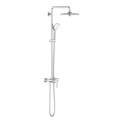 Душевая система без излива Euphoria 3 режима, 26 см, round, верхний душ, с лейкой, Grohe 27473002 Grohe