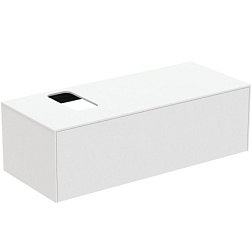 Модуль под раковину Conca 120х50,5х37 см, вырез в столешнице под заказ, белый матовый, система push-to-open, Ideal Standard T3932Y1 Ideal Standard