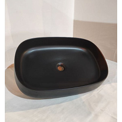 Накладная раковина Jumper 60х40х13 см, санфарфор, черный матовый, White Ceramic W070705 White Ceramic