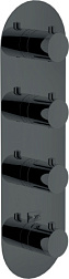 Лицевая часть встраиваемого смесителя Live глянец, PVD, термостат, 4 функции, чёрный цвет, Nobili WE00104/TFLP Nobili