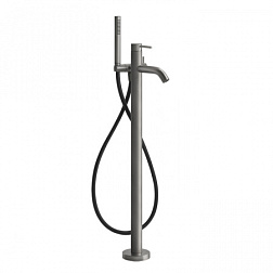 Напольный смеситель Gessi316 неповоротный излив, стальной цвет, с лейкой, Gessi 54028-239 Gessi