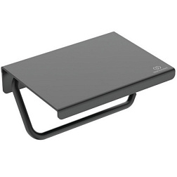 Держатель туалетной бумаги Alu + матовый, цвет черный, с крышкой, Ideal Standard BD592XG Ideal Standard