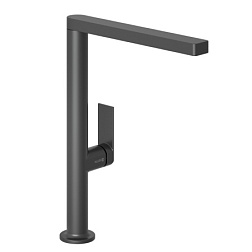 Смеситель для кухни Qord матовый, поворотный излив, чёрный цвет, Kludi 568036675 Kludi