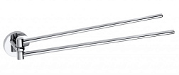 Рожковый полотенцедержатель Оmega 40 см, двойной, хром, поворотный, Bemeta 104204191 Bemeta