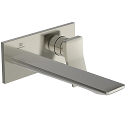 Внешняя часть встраиваемого смесителя для раковины Conca длина излива 22см, стальной цвет, Ideal Standard A7372GN Ideal Standard