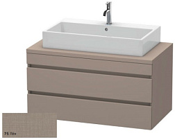 Модуль под раковину DuraStyle 100х54,8х51,2 см, без консоли, 2 ящика, корпус базальт матовый, фронт лён, Duravit DS531907543 Duravit