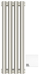 Отопительный дизайн-радиатор Эстет 18х50 см, 4 секции, белый, однорядный коаксиальный, Сунержа 12-0331-5004 Сунержа