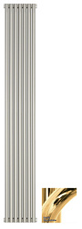 Отопительный дизайн-радиатор Эстет 31,5х180 см, 7 секций, золото, двухрядный глухой, Сунержа 03-0302-1807 Сунержа